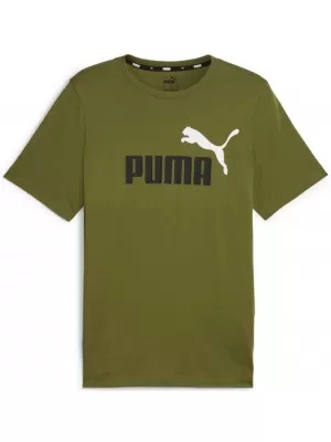 Moška majica s kratkimi rokavi PUMA ESS+ 2 COL LOGO TEE 586759-35 ZELENA