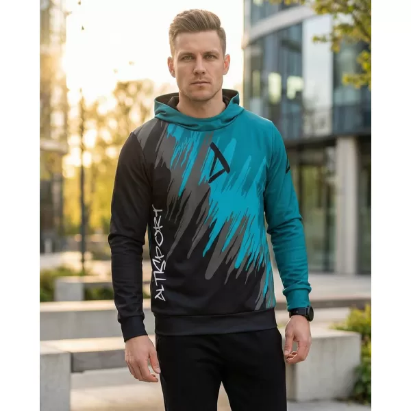  Moški vrhunski funkcionalni pulover ALTISPORT VOJ/ALM006MI01 ČRNA/KEROZIN 