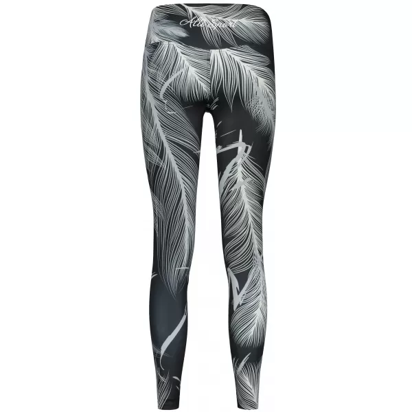  Ženske dolge premium pajkice ALTISPORT VOJ/ALW001LEG01 ČRNA/SIVA 