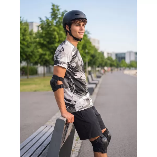  Moška premium funkcionalna majica s kratkimi rokavi ALTISPORT VOJ/ALM014TR01 ČRNO SIVA 