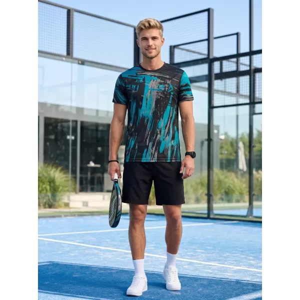  Moška premium funkcionalna majica s kratkimi rokavi ALTISPORT VOJ/ALM010TR01 ČRNA/SMARAGDNA 