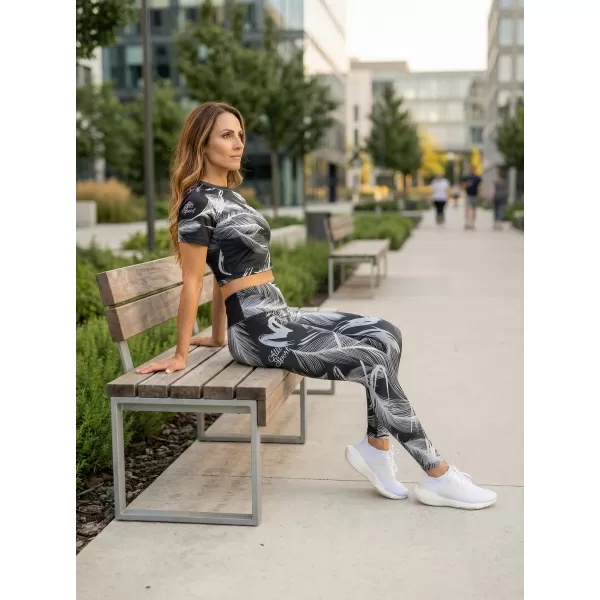  Ženske dolge premium pajkice ALTISPORT VOJ/ALW001LEG01 ČRNA/SIVA 