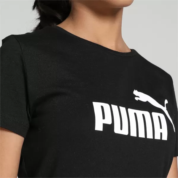  Dekliška majica s kratkimi rokavi PUMA ESS LOGO TEE 587029-01 ČRNA 
