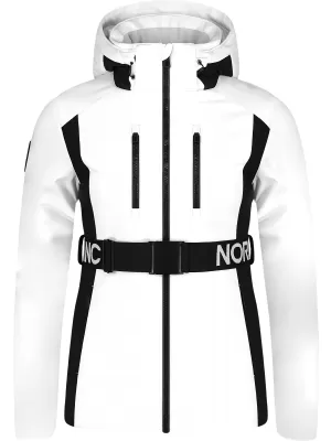 Ženska softshell smučarska jakna NORDBLANC APRES-SKI NBWJL7928 BELA