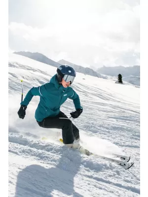 Ženska smučarska jakna NORDBLANC ICING NBWJL7931 ZELENA
