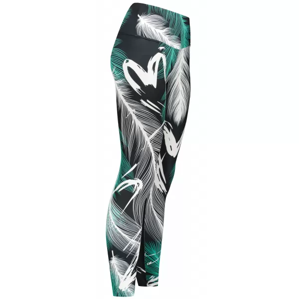  Ženske dolge premium pajkice ALTISPORT VOJ/ALW001LEG01 ČRNA/TURKIZNA 