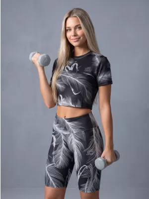 Ženske pajkice nad koleni premium ALTISPORT VOJ/ALW001LEG02 ČRNA/SIVA