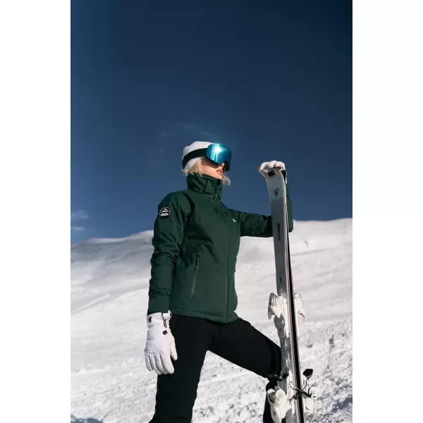  Ženska smučarska jakna NORDBLANC ZENITH NBWJL7929 TEMNO ZELENA 
