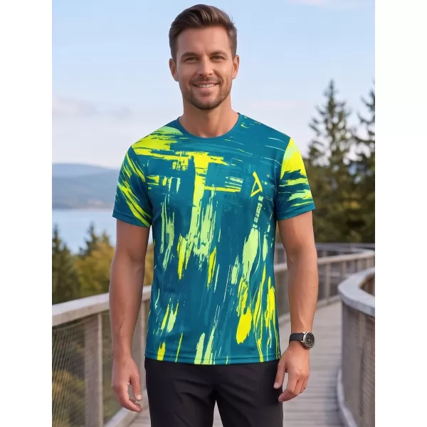  Moška premium funkcionalna majica s kratkimi rokavi ALTISPORT VOJ/ALM010TR01 KEROZIN/RUMENA 