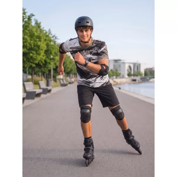  Moška premium funkcionalna majica s kratkimi rokavi ALTISPORT VOJ/ALM014TR01 ČRNO SIVA 