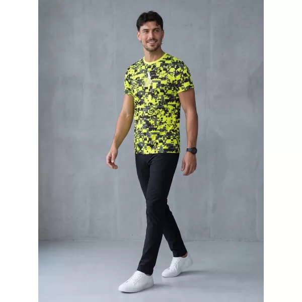  Moška premium plus funkcionalna majica s kratkimi rokavi ALTISPORT VOJ/ALM011TR02 NEON/RUMENA 