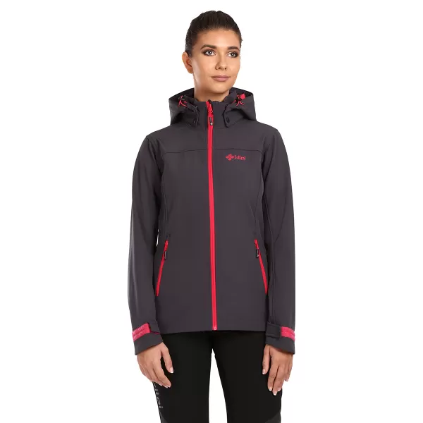  Ženska softshell jakna KILPI RAVIA-W UL0124KI TEMNO SIVA 