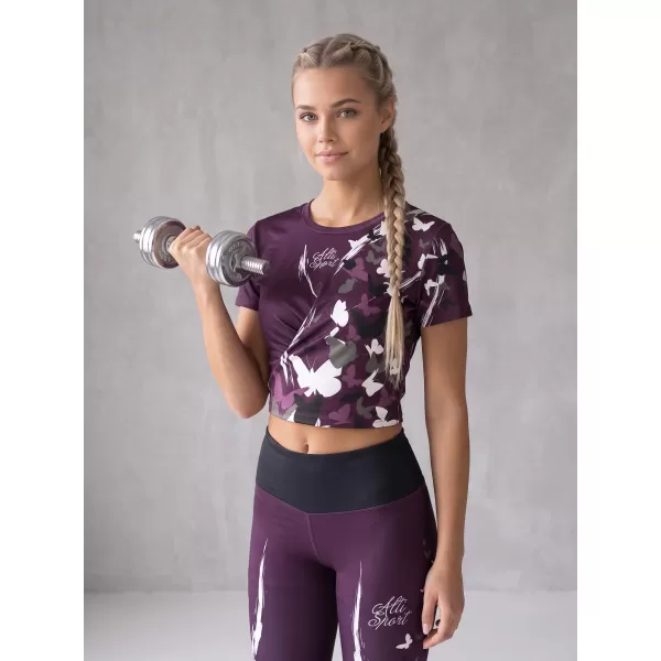 Ženske dolge premium pajkice ALTISPORT VOJ/ALW022LEG01 VIJOLIČNA 