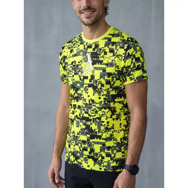  Moška premium plus funkcionalna majica s kratkimi rokavi ALTISPORT VOJ/ALM011TR02 NEON/RUMENA 