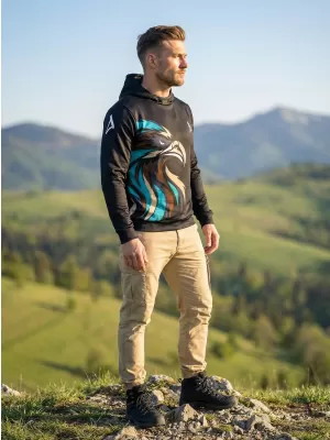 Moški vrhunski funkcionalni pulover ALTISPORT VOJ/ALM029MI01 ČRNA IN MODRA