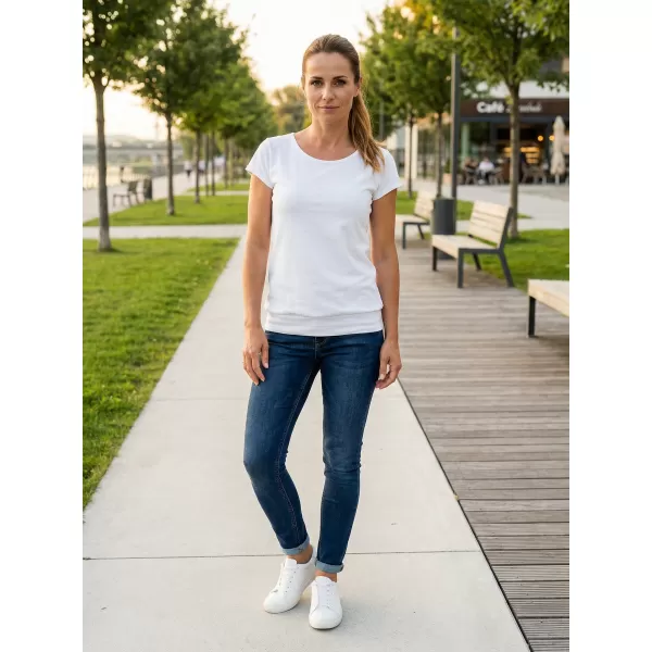  Ženska majica s kratkimi rokavi ALTISPORT NoPrint NP/ALW021 BELA 