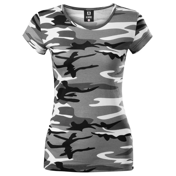 Ženska majica s kratkimi rokavi ALTISPORT NoPrint NP/ALW22C KAMUFLAŽNO SIVA 
