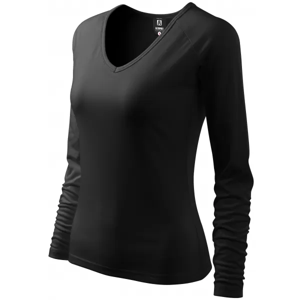  Ženska majica z dolgimi rokavi ALTISPORT NoPrint NP/ALW721 ČRNA 