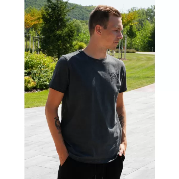  Moška majica s kratkimi rokavi KIXMI SOREN TEMNO SIVA 