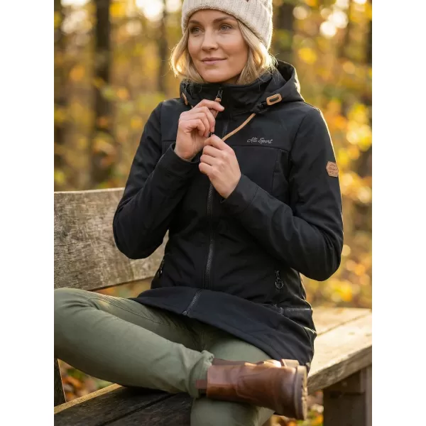  Ženski softshell plašč ALTISPORT CIARA ČRNA 