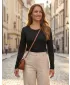 Ženska majica z dolgimi rokavi ALTISPORT NoPrint NP/ALW931 ČRNA