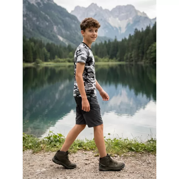  Otroška majica s kratkimi rokavi ALTISPORT NoPrint NP/ALK941 KAMUFLAŽNO SIVA 