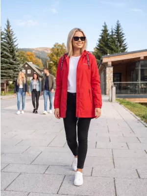 Ženski plašč ALTISPORT CHELSIE RDEČA