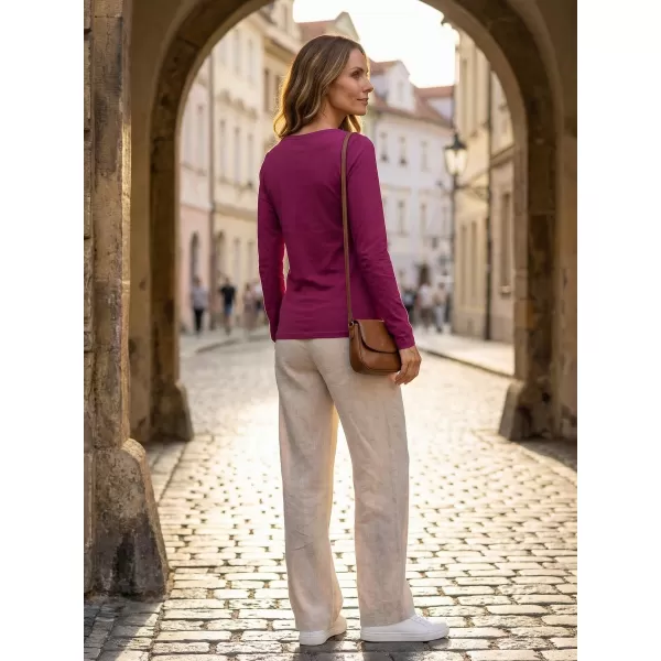  Ženska majica z dolgimi rokavi ALTISPORT NoPrint NP/ALW931 FUKSIJA 