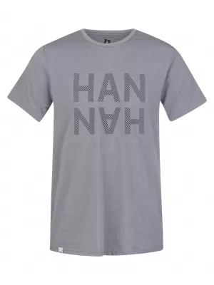 Moška majica s kratkimi rokavi HANNAH GREM JEKLENO SIVA MEL/ČRNA