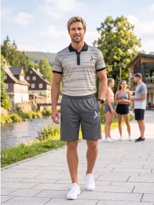 Moške premium funkcionalne kratke hlače ALTISPORT VOJ/ALM013KRA01 SIVA