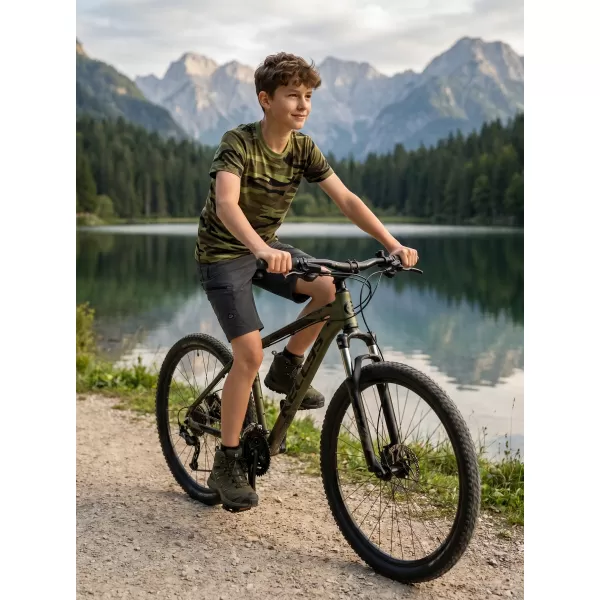  Otroška majica s kratkimi rokavi ALTISPORT NoPrint NP/ALK941 KAMUFLAŽNO ZELENA 