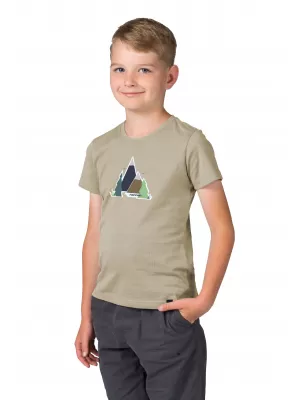 Otroška majica s kratkimi rokavi HANNAH RANDY JR RJAVI RIŽ