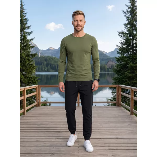  Moška majica z dolgimi rokavi ALTISPORT NoPrint NP/ALM911 KAKI 