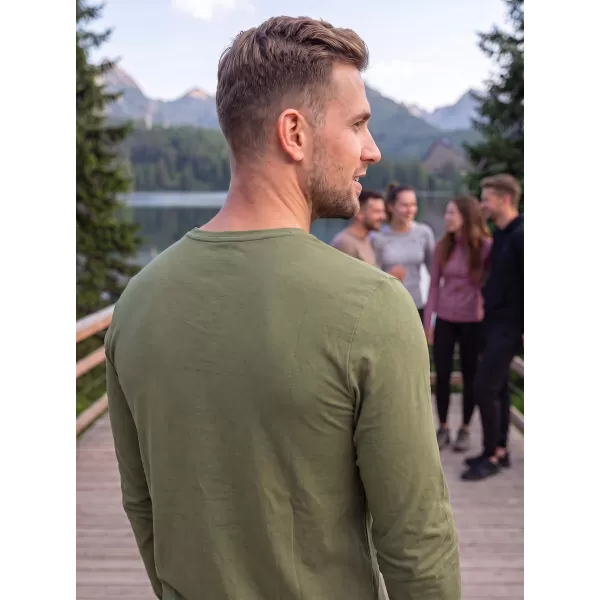  Moška majica z dolgimi rokavi ALTISPORT NoPrint NP/ALM911 KAKI 
