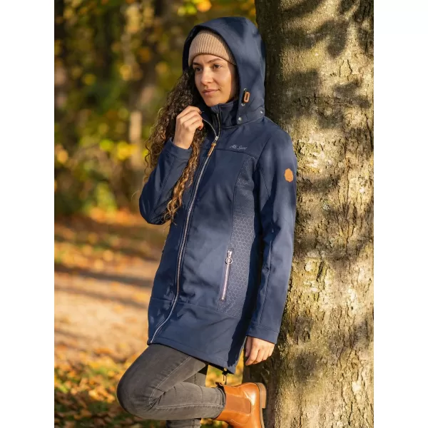  Ženski softshell plašč ALTISPORT CIARA TEMNO MODRA/SREBRNA 