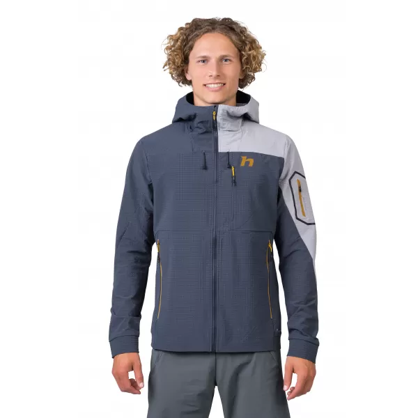  Moška jakna HANNAH AREN HOODY INDIJSKO ČRNILO/KOŽA MORSKEGA PSA 