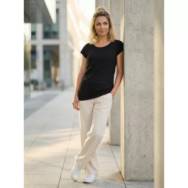  Ženska dolga majica s kratkimi rokavi ALTISPORT NoPrint NP/ALW321 ČRNA 