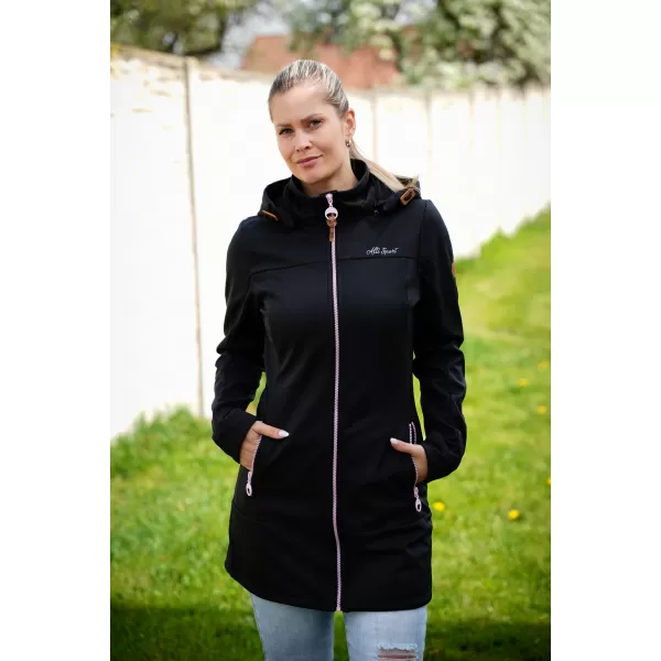  Ženski softshell plašč ALTISPORT CIARA ČRNA/ROZA 