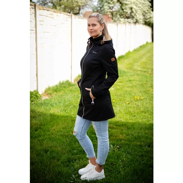  Ženski softshell plašč ALTISPORT CIARA ČRNA/ROZA 