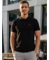 Moška majica s kratkimi rokavi KIXMI SPENCER ČRNA/RDEČA
