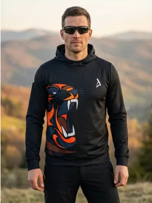 Moški vrhunski funkcionalni pulover ALTISPORT VOJ/ALM029MI01 ČRNO-ORANŽNA