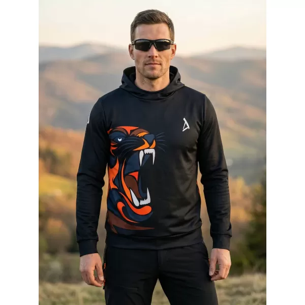  Moški vrhunski funkcionalni pulover ALTISPORT VOJ/ALM029MI01 ČRNO-ORANŽNA 