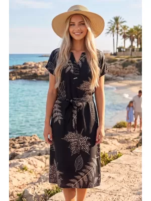 Obleka KIXMI SOFIA ČRNA