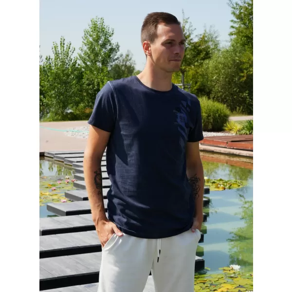  Moška majica s kratkimi rokavi ALTISPORT CLARK TEMNO MODRA 
