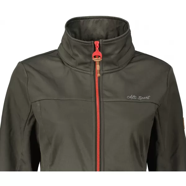  Ženski softshell plašč ALTISPORT CIARA KAKI/RDEČA 