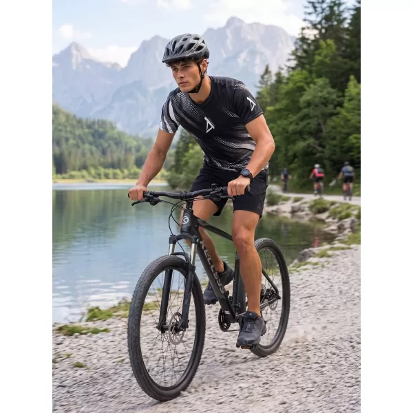  Moška funkcionalna premium majica ALTISPORT VOJ/ALM028TR01 ČRNO-BELO 
