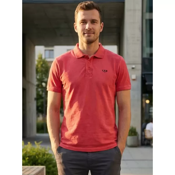  Moška majica s kratkimi rokavi KIXMI SPENCER RDEČA/MODRA 