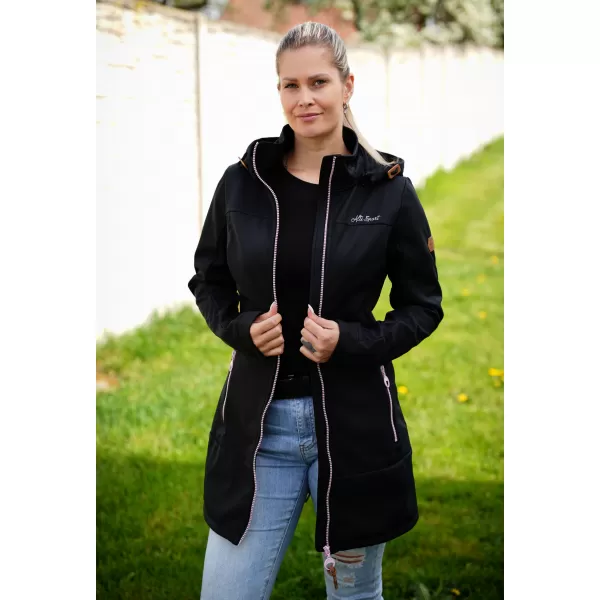  Ženski softshell plašč ALTISPORT CIARA ČRNA/ROZA 