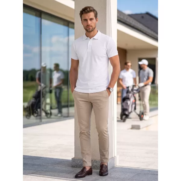  Moška majica s kratkimi rokavi z ovratnikom ALTISPORT NoPrint NP/ALM302 BELA 