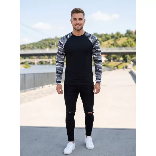  Moška majica z dolgimi rokavi ALTISPORT NoPrint NP/ALM661 KAMUFLAŽNO SIVA 